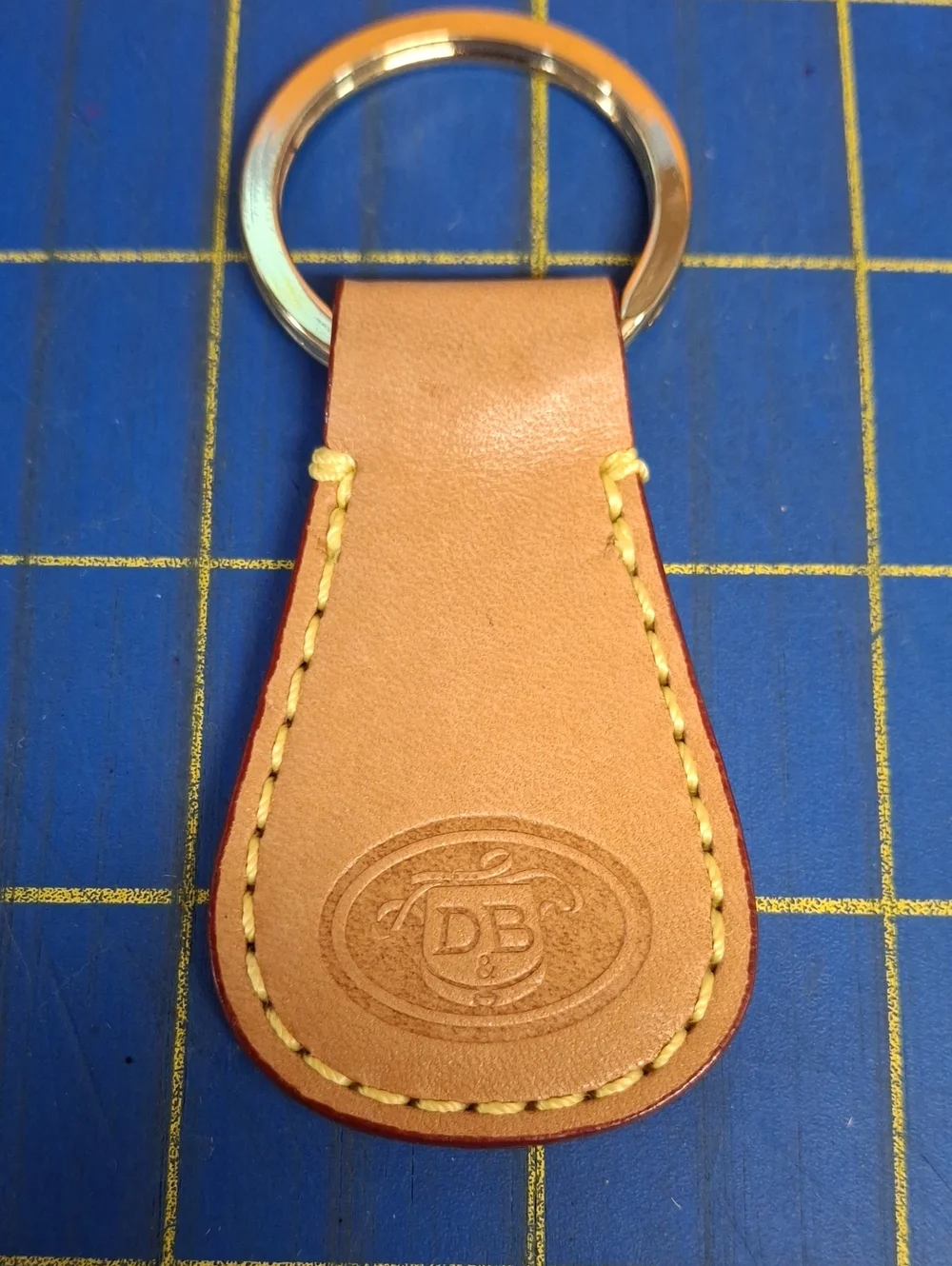 Dooney Bourke Leather Tan Key Fob 3.5